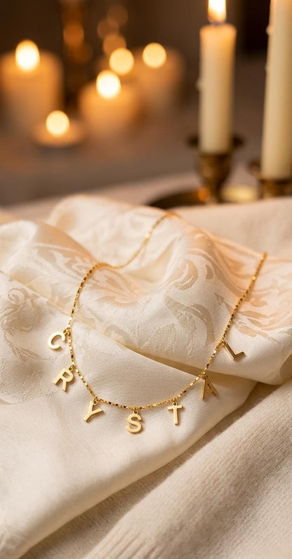 Personalized Spaced Letter Name Necklace